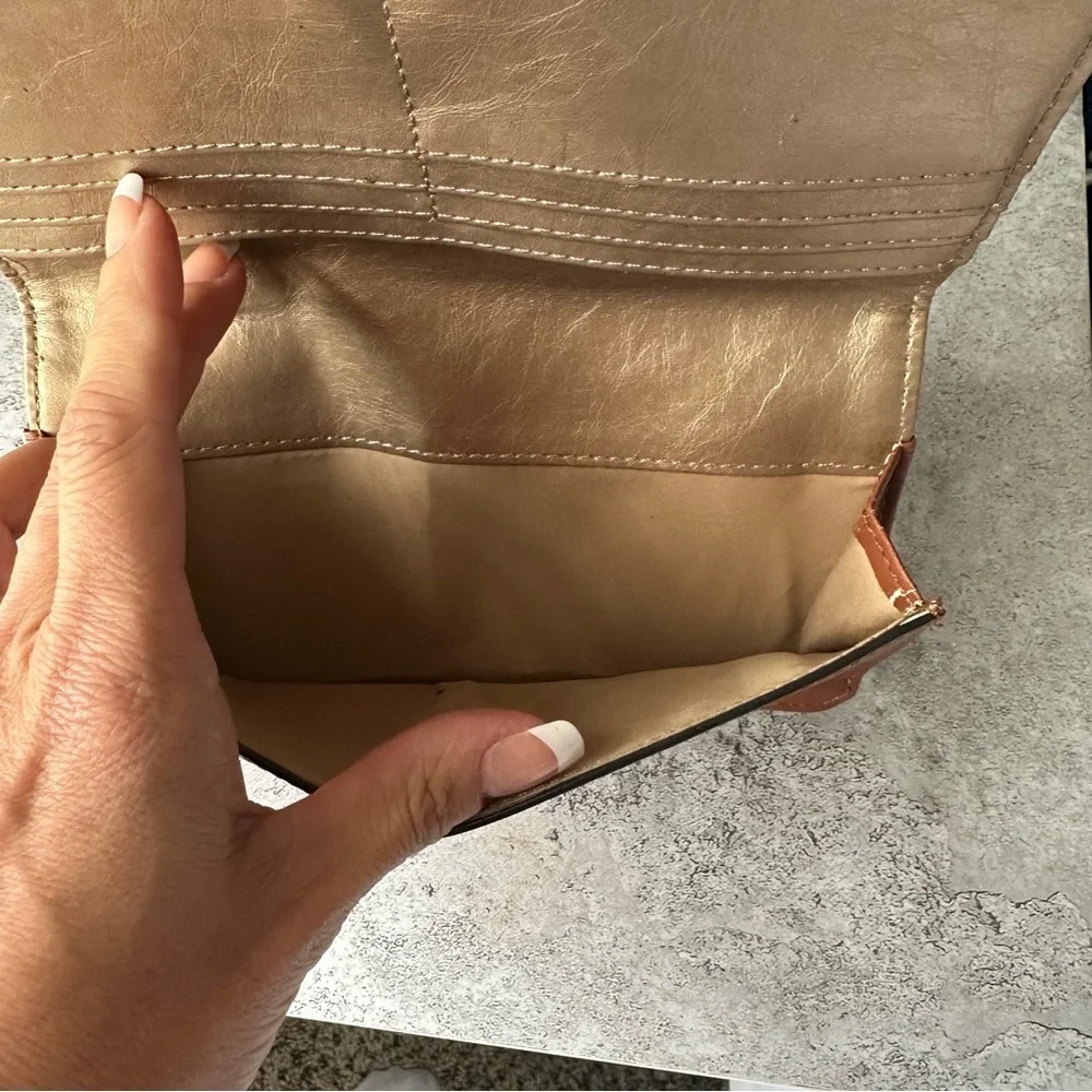 Anne Klein Clutch Walker Brown Patterned Wallet